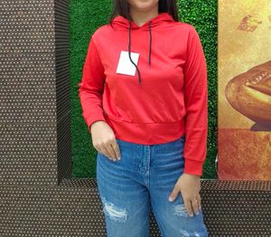 Beautiful Red Hoodie/ Winter Crop Top