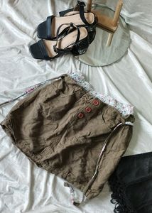Y2k Olive Skirt 🤎