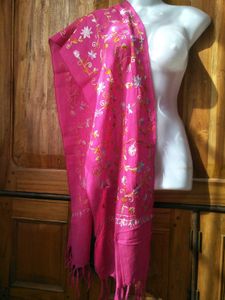 Fuchsia Pink Floral Stole