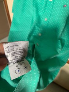 Arrow Sport Sea Green Pure Cotton Casual Shirt