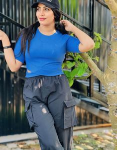 Blue Crop Top