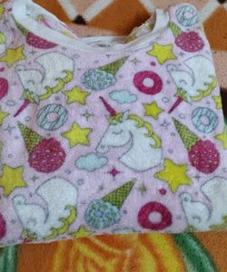 Cute Unicorn Print Sweatshirt