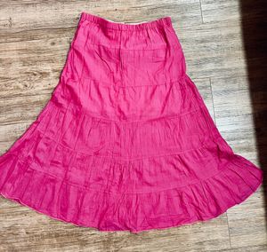 Skirt With Embroidery: Crush Material: Pink