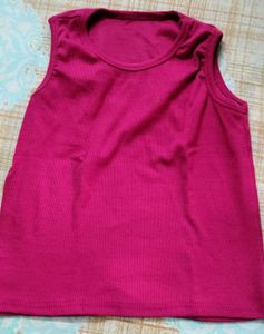 Pink Sleeveless Tank Top