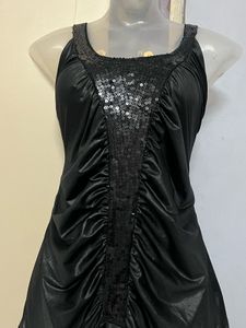 Pintrest Black Sequin Mini Dress