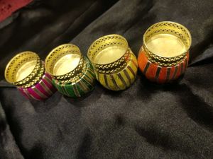 Set of 4 Decorative Candle Holders