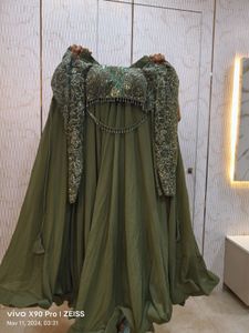 Olive Green Lehenga Set (Available For Swap)