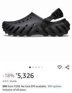 Black Crocs Echo Clogs