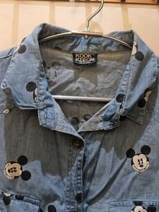 Micky mouse jeans shirt