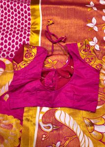Elegant Pink Peacock Saree