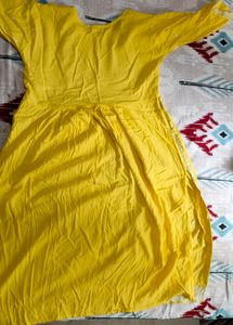 Lime Yellow Stright Kurta