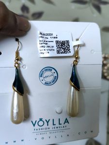 Voylla Long Pearl Earrings