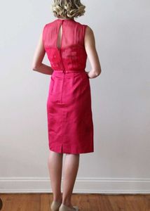 Pink Sheath Midi Dress