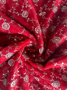 Vibrant Red saree For Festive