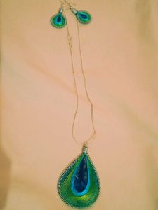 Peacock Feather Jewelry Set