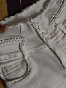 High Rise White Skinny Jeans