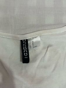 H&amp;M White Crop Top