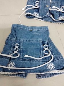 Denim Skirt And Shrug For 1-2 Year Girl