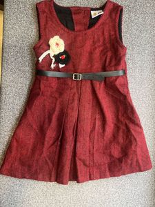Super classy Tweed Winter Dress with Velvet Top