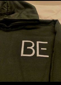 &#34;BE&#34; Graphic Olive Green Hoodie
