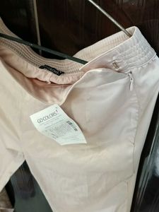 Elegant Shiny Rose gold Casual Pants