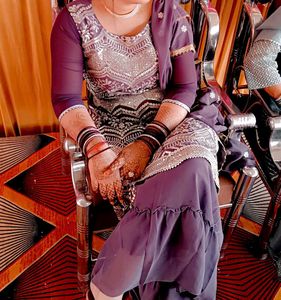 1) Crop Top With Dupatta.     2) Gharara Suit