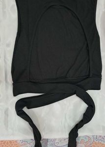 Stylish Black Cutout Top