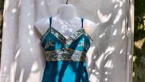 I. Teal Embellished Top