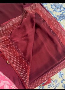 Stylish Double Colour Saare❤️with Stones