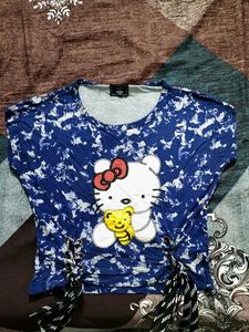Cute Hello Kitty Print crop top