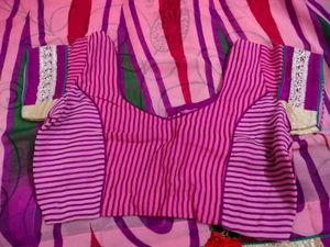 Elegant Floral Saree with Blouse