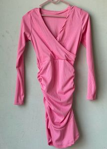 Ruched Pink Dress