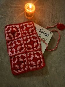 crochet granny square book sleeve