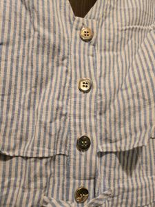 Zara Peplum Style Blue Stripe Jumpsuit