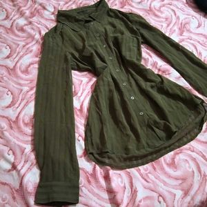 Sheer Olive Shirt