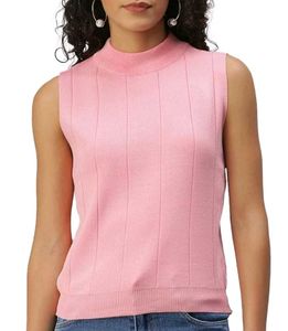 Fitted Knit-Rib Top For Women