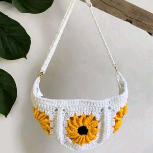 Crochet Sunflower Handbag