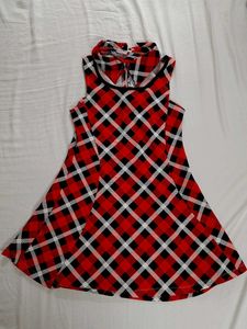 Red Plaid Fit &amp; Flare Dress