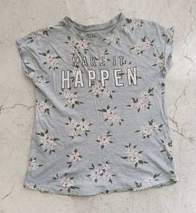Combo of 2 Floral Print Crew-Neck T-shirt