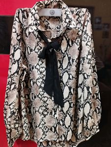 Printed Shirt With Tie For Women