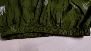 Green Printed Top