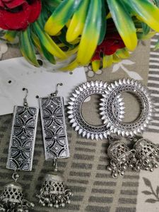 🌷Beautiful Silver Earrings Combo For Women🌷