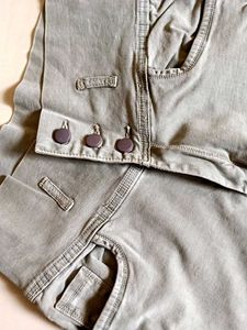 Height Waist Skinny Jeans 3button