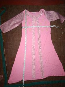 Pink Embroidered Caftan Dress