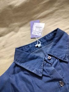 Denim Crop Top with Embellishments