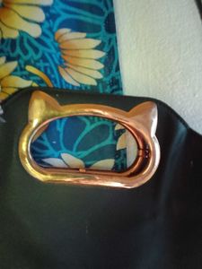 Cat Handle Black Bag