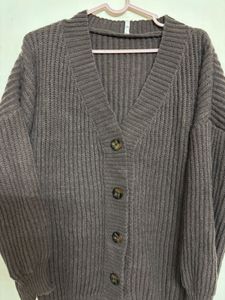 Brown Knit Cardigan