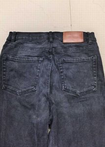 Black Wash Wide Leg Jeans For Women