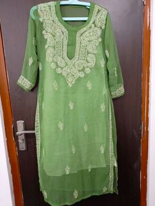 Chikankari Kurta With Lining