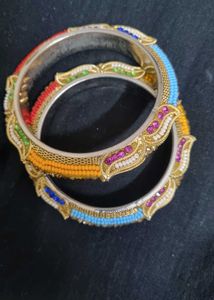 Bangles with Colorful Beads